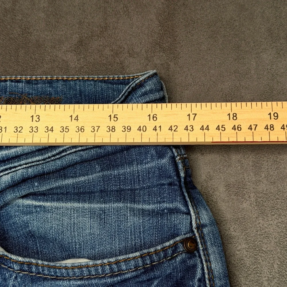 Mavi Jeans Men 33x32 Blue Slim Straight Medium Wash Embroidered Pockets